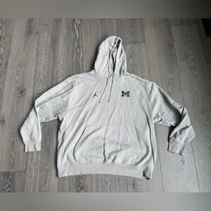 Jordan Michigan Football Hooded Sweatshirt in Gray Size XXL